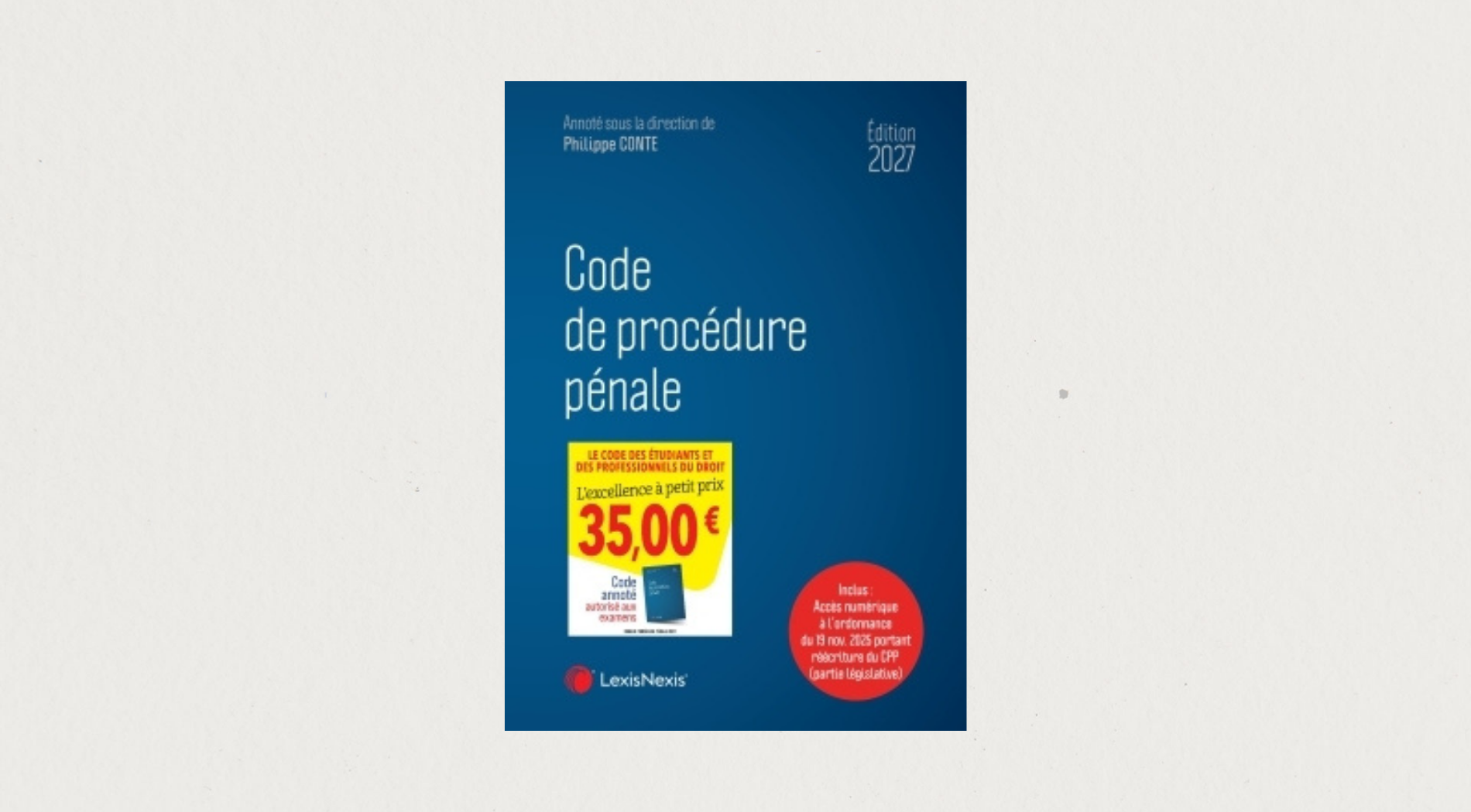 Illustration de l'article  Code de procédure pénale - Édition 2027 - LexisNexis